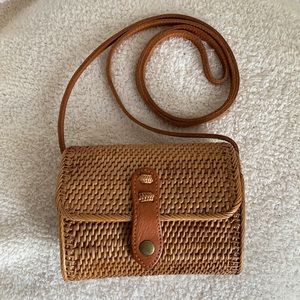 Handmade Boho Rattan Mini Crossbody